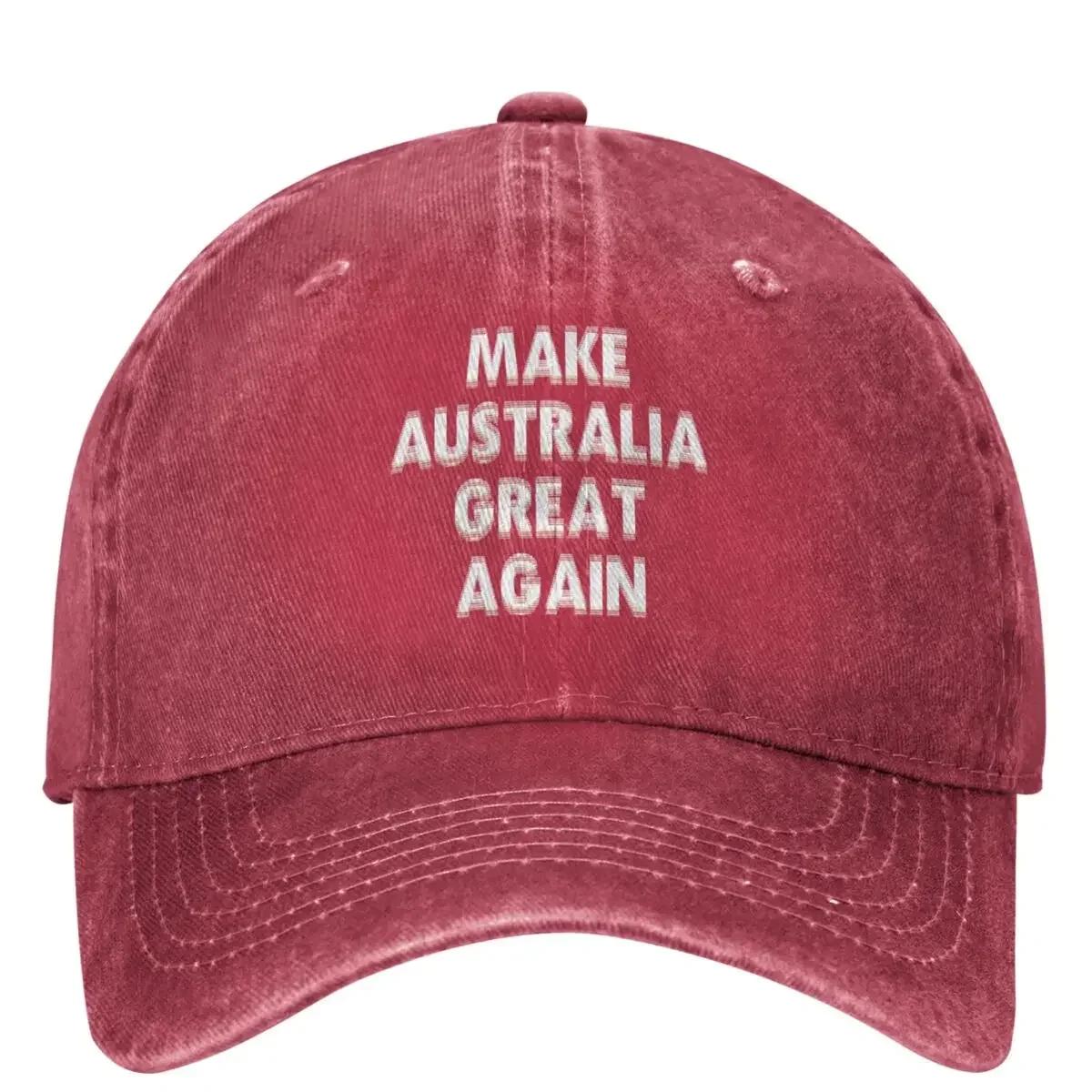 Make Australia Great Again Baseball Cap Casual Unisex Women Trucker Dad Hat Design Kpop Rock Snapback Cap Birthday Present One Size