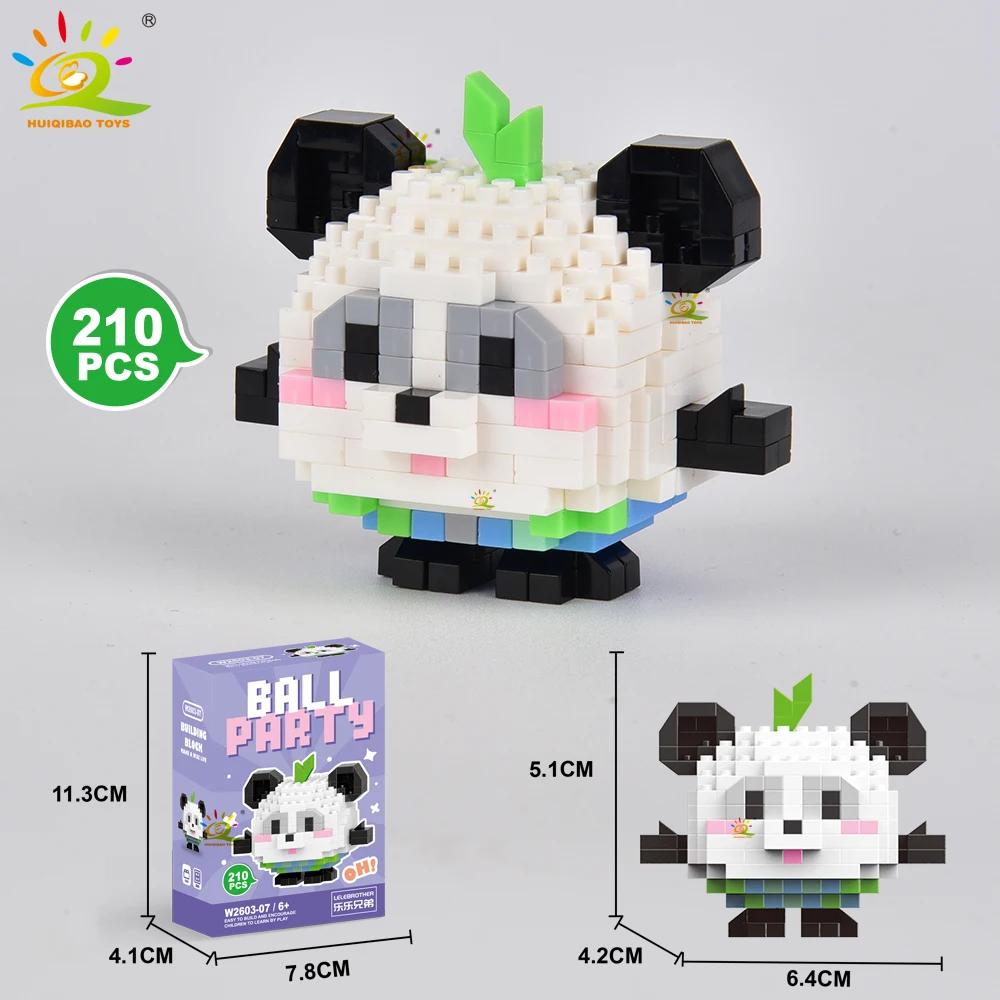 HUIQIBAO MOC Tier Mikro-Baustein Mini Niedlich 3D Diamant Modellstein DIY Stadtbau Spielzeug für Kinder Schreibtischdekoration