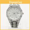 Hip Hop Mc Style Quartz Watch With Calendar And Steel Band For Casual Wear