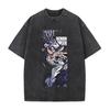 Albedo Cute Printed T-Shirt Unisex Cotton Tee Vintage Washed T-Shirt Harajuku-Style Summer Casual Loose Top