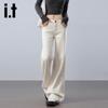 Izzue It Women's High-Waist Slim Flare White Jeans