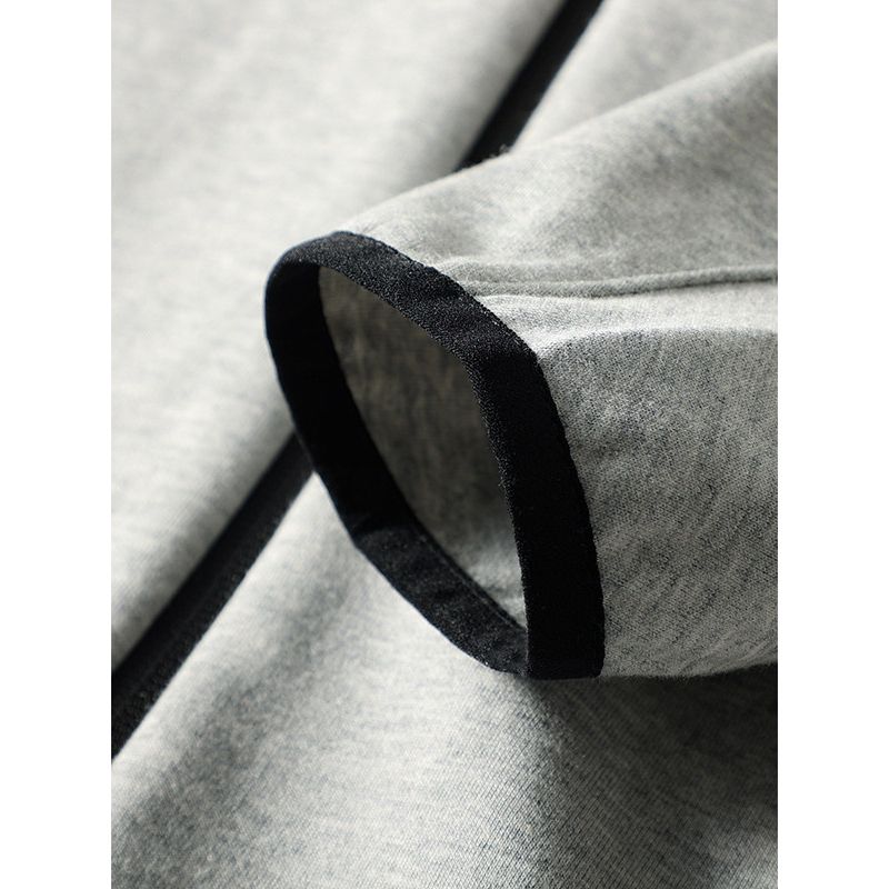 Leisure Hood Sports Zip-up Cardigan Outerwear Men's Spring and Autumn Air Cotton Hoodie Foreign Trade Men's Fitness Running Jacket