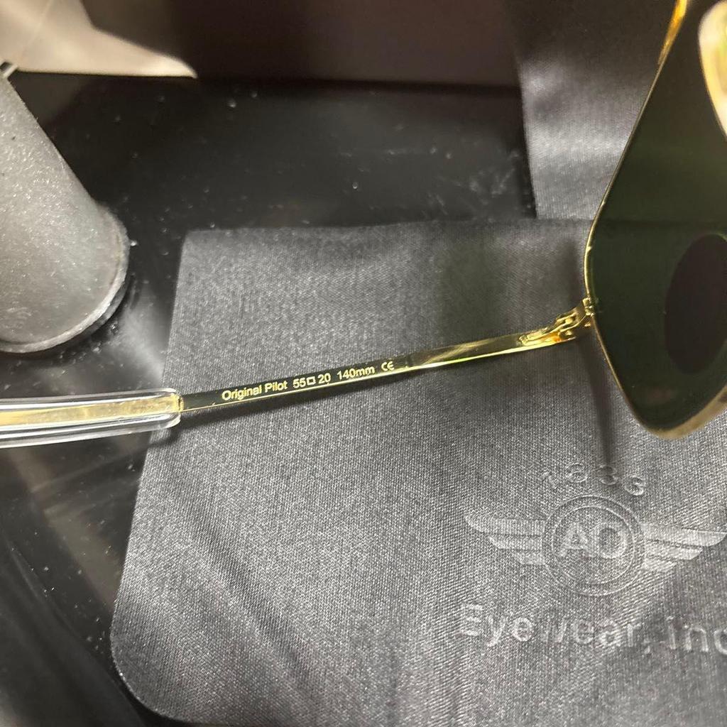 Used AMERICAN OPTICAL Sunglasses Gold Made in USA 100%UV