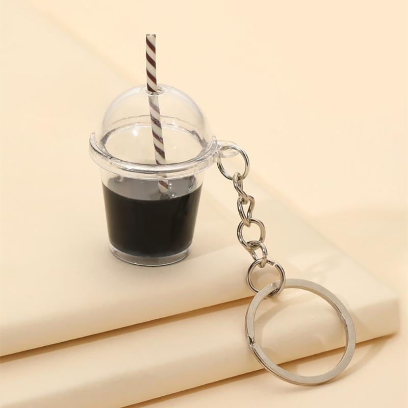 Roztomilý přívěsek na klíče Bubble Tea Kawaii přívěsek na batoh Mini přívěsky šálků Dárky pro páry