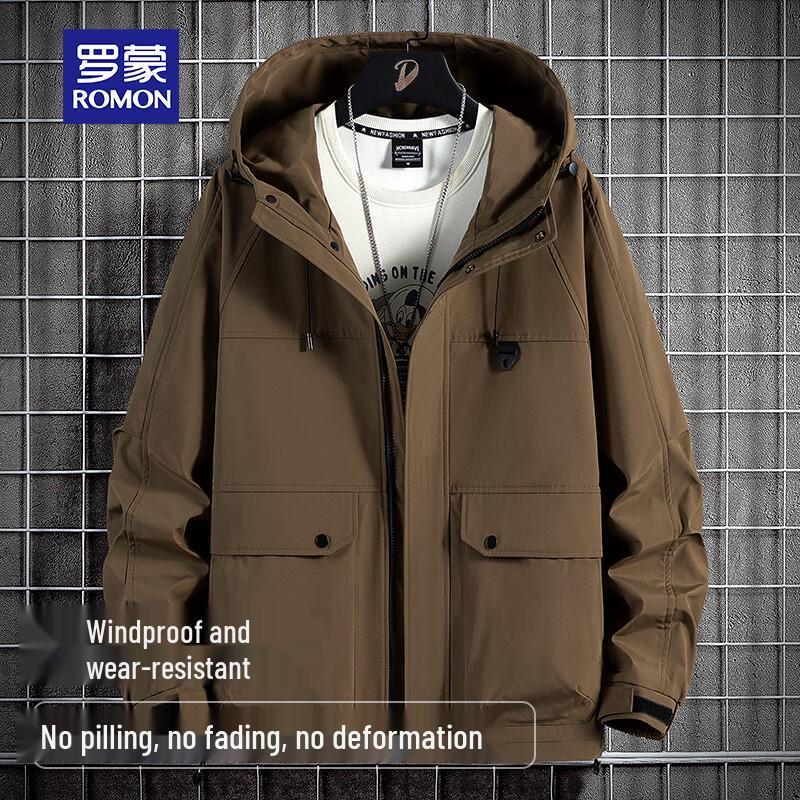 ROMON Men's Windproof Hooded Outdoor Jacket
