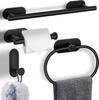18-Piece Stainless Steel Bathroom Set: Towel Bars, Tissue Holder, Hooks, and Accessories