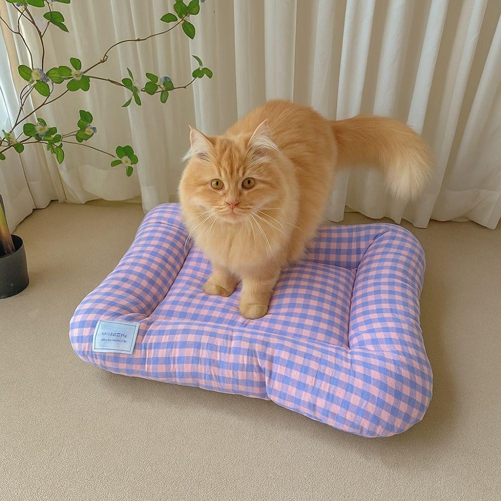 Non-slip Dog Bed Pad Macaron Pet Sleeping Bed Breathable Cat Mat  Autumn