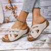 Fashion Women Slippers Summer Wedge 2025 Peep Toe Sandals Anti-slip Casual Female Platform Retro Outdoor Beach Shoes Sandalias De Mujer