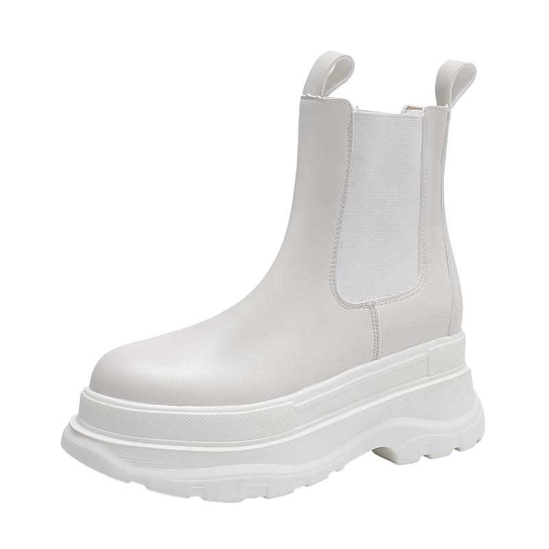 Otoño Invierno Chelsea Botas Mujer 2022 Plataforma Marrón Negro Beige Blanco  Botines Para Mujer Piel Short Chunky Punk Zapatos Góticos comprar a buen  precio — entrega gratuita, reseñas reales con fotos — Joom