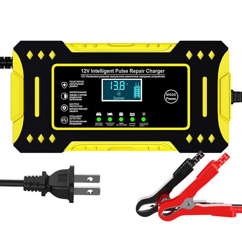 Charger Car And Motorcycle Battery Charging Unit Lead-Acid Battery Repair Lcd Display 6A 12V Intelligent Car Battery