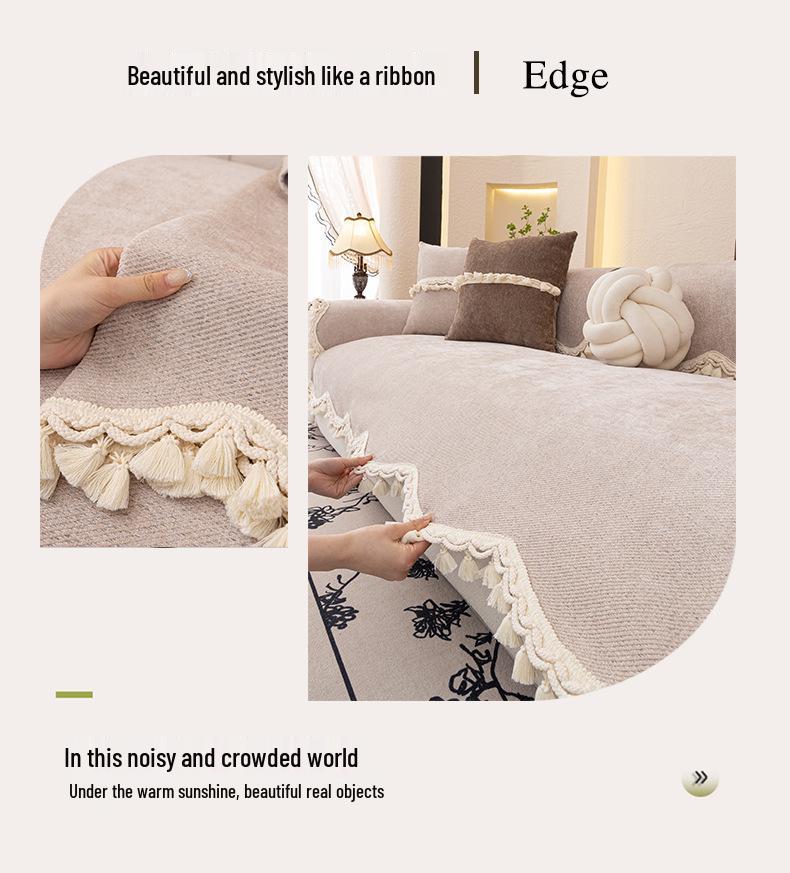 2026 Chenille Irregular Shaped Sofa Cushion, All-Season Non-Slip Cover