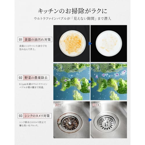 SOLEMOOD X Livella Faucet-Mounted Water Purifier, Micro-Fine Bubble Generation, High Removal/24 Filters, Includes 1 Cartridge, 2 Modes, Tip Filtration