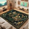 Space Cosmic Theme Crystal Velvet Floor Rug Personalized Custom Name Text Warm Carpet Home Decoration