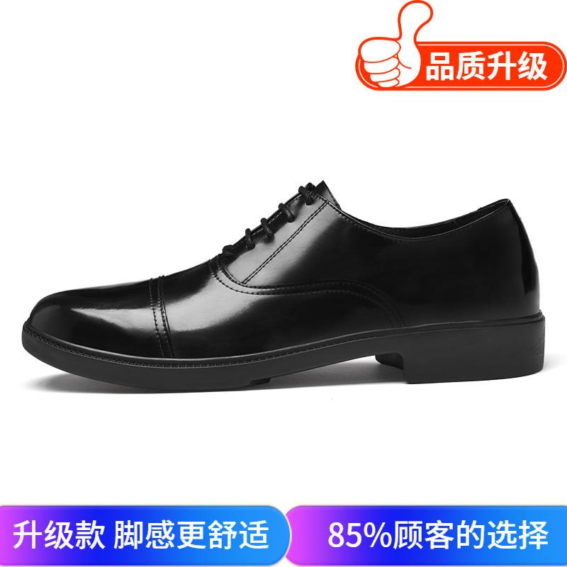 Men's Shoes 2025 Summer New High-end Men's Gentleman's Style Retro Fashion Glossy Lace-up Formal Business Leather Shoes Trend