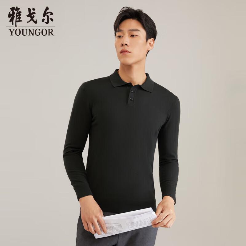 

YOUNGOR Men s Business Casual Wool Blend Pullover Sweater 105cm