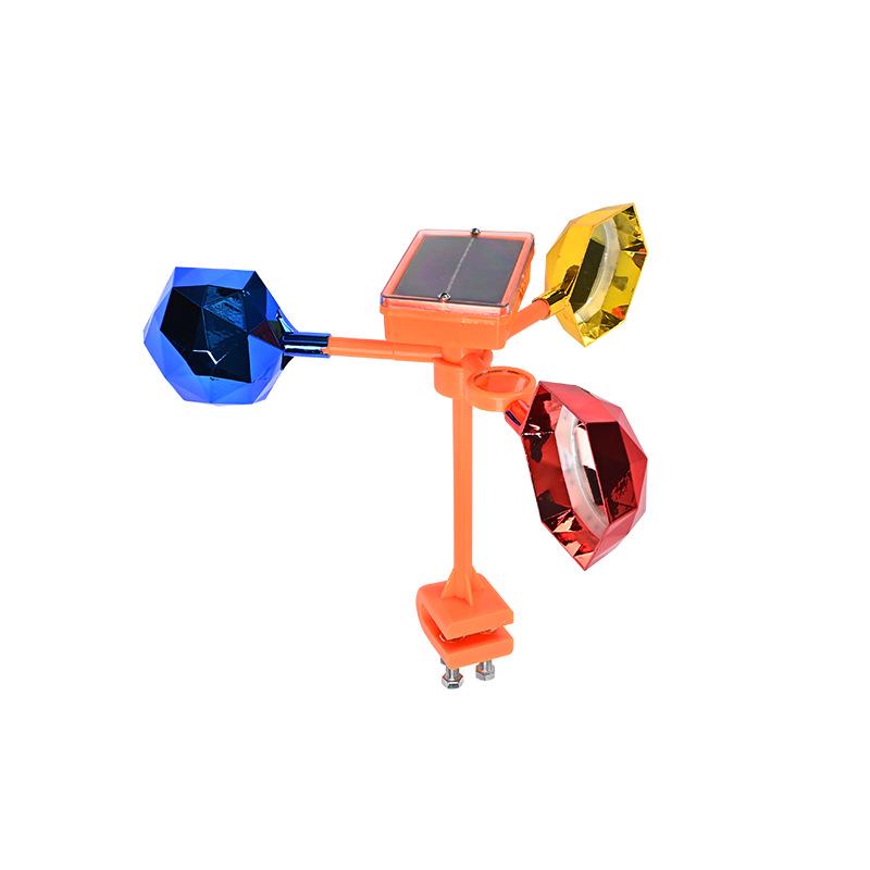 Wind-Powered Smart Bird Repeller with Light Sensor for Power Lines, Airports, and Orchards