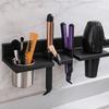 Space Saving Hair Dryer Holder Wall-Mounted Curling Iron Shelf Toilet Blower Holder  for Home