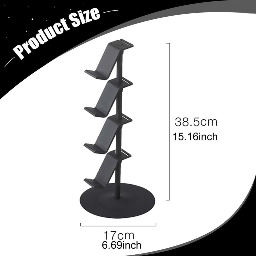 4-stöckiger Gamecontroller-Ständer Desktop Stabile Basis Aufbewahrungsregal Headset-Halter Display