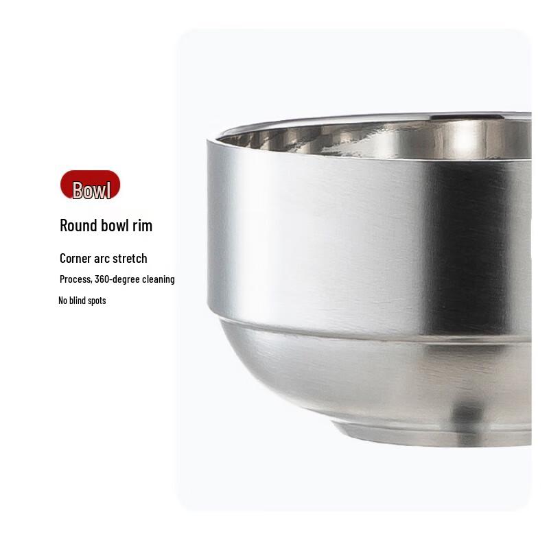 DISHJOY 304 Stainless Steel Double-Layer Insulated Bowl