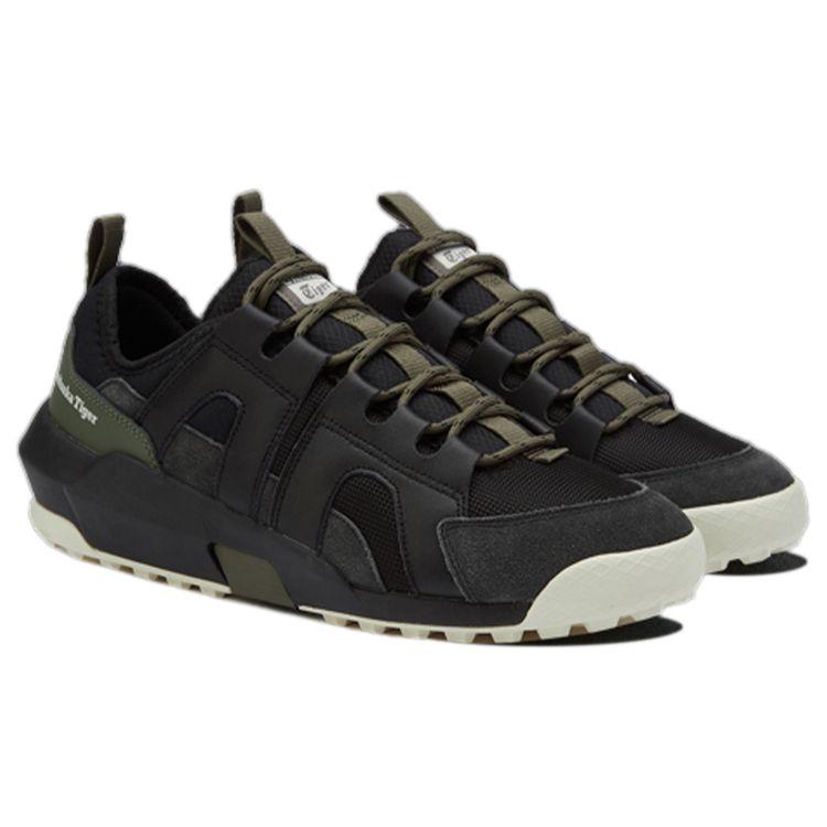 ONITSUKA TIGER Performove Tela Cuero Sintético Cómodo Ropa Deportiva Casual Duradero Zapatillas de Estilo de Vida de Caña Baja Unisex Zapatilla Negro 1183B897-002
