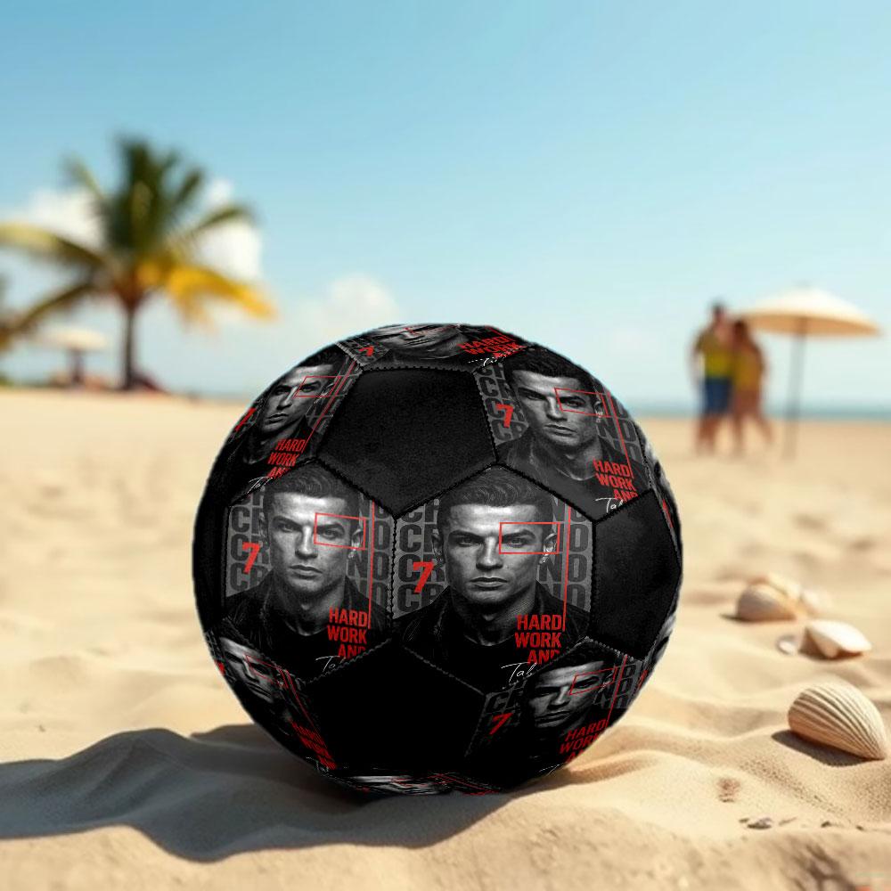 1pc CR7 Soccer Ball Size 5 Indoor Soccer Ball Fashion Colorful Backyard Game - Great For Sports Fans Gift HE17