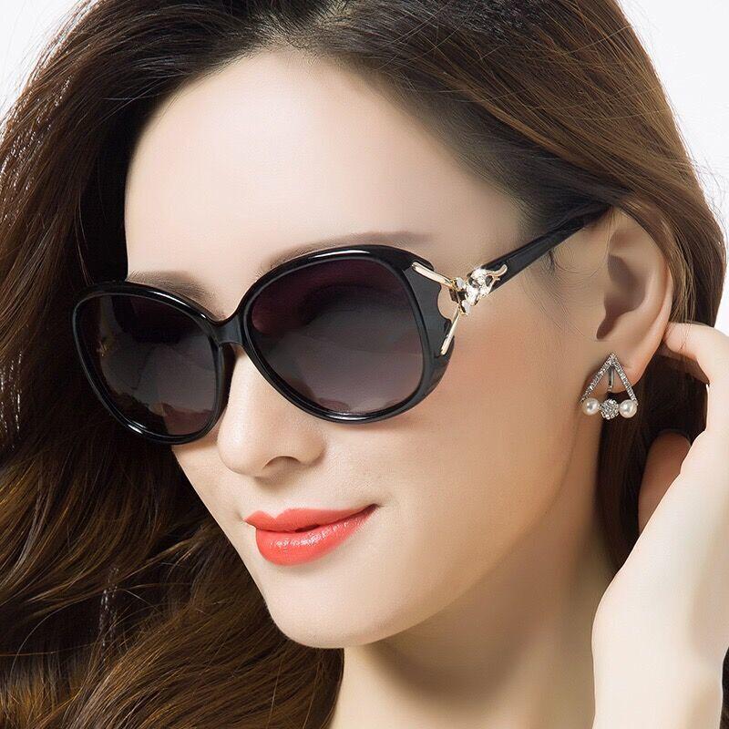 Women s 2025 High-End Polarized Sunglasses: Retro Large Round UV Protection, Elegant Oversized Frame