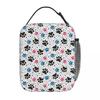 Cute Dog Paw Pattern Insulated Lunch Bag for Women Office Cooler Thermal Food Box Tote Portable Lunch Boxes Container