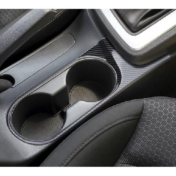 For Hyundai Elantra 2016-2018 Steel Carbon Fiber Water Cup Holder Panel Overlay