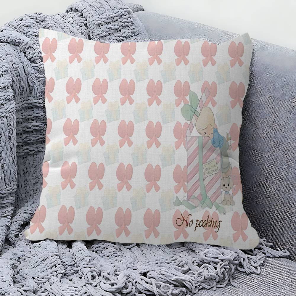 Precious Moments Cute Pillow Cover for Bedroom Room and Living Room Sofa Decorative Cushion Cover