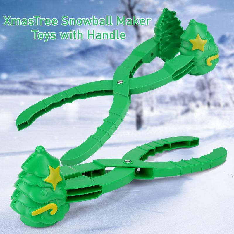 Kids Snow Clip XmasTree Xmas Stocking Santa Claus Elk Snow Clip Toy Educational Toy for Christmas Winter Outdoor Play Snow Beach