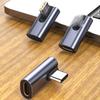 Right Angle USB C Adapter 90 Degree Low Profile Type C Male To Female Extender Support USB C 3.1 Charge Data Transfer