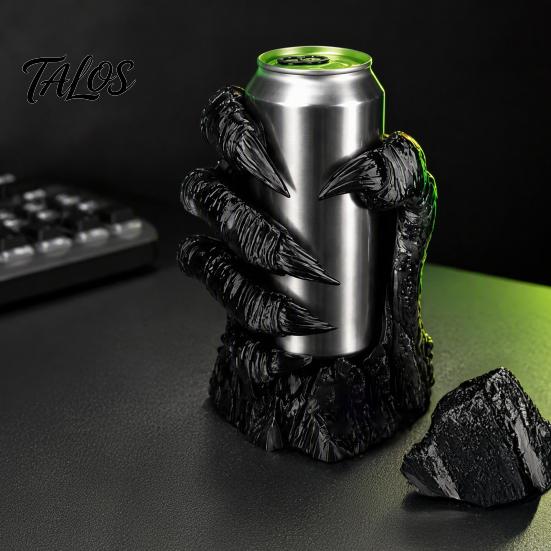 Artistic Collectible Figurines Claw Cup Holder, Funny 3D Printed Drink Stand, Creative Desk Organizer Unique Decorations for Office Cans Bottles,