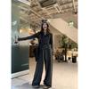 Slimming Women's Sport Suit Loose-Fit Korean Style Fashionable Sweatshirt Casual 2-Piece Set Bell Bottoms Spring Autumn