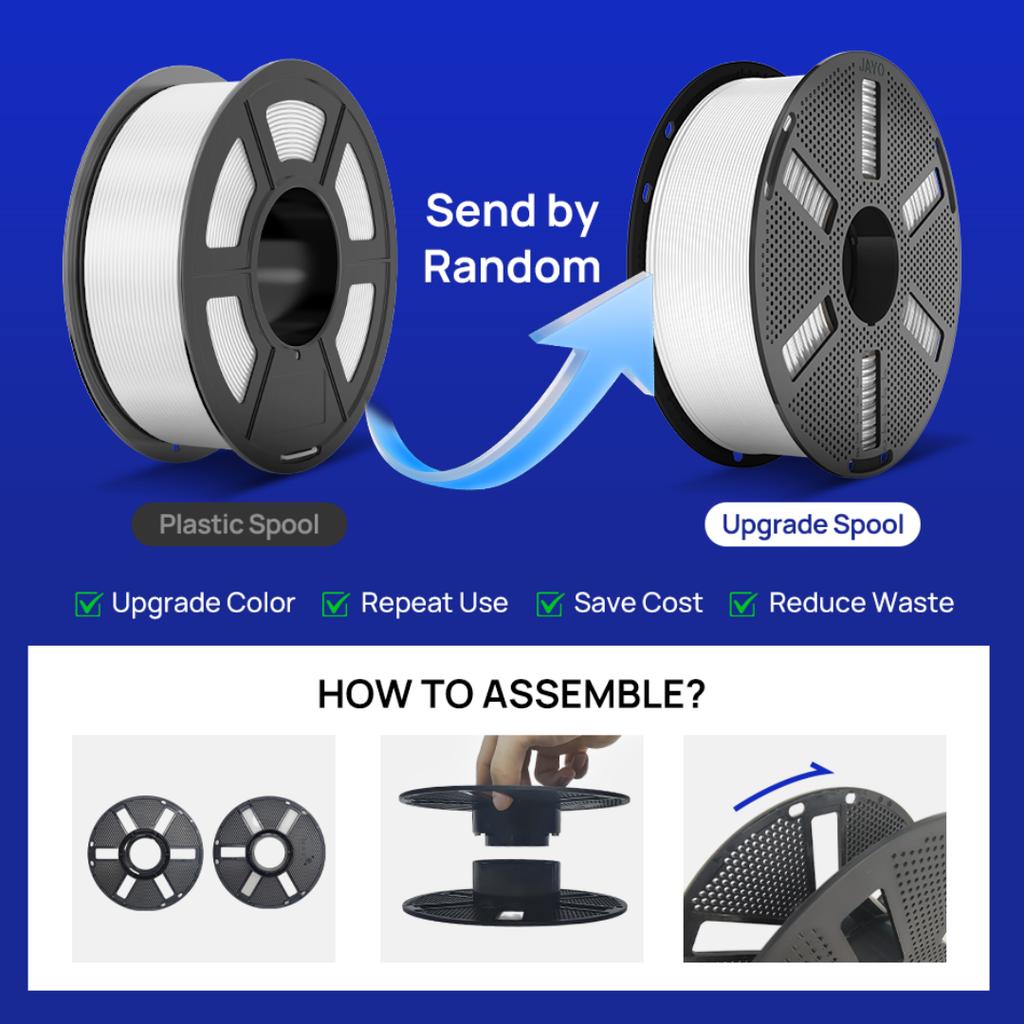 JAYO 10 Rolls 3D PETG/PLA/PLA PLUS/PLA Meta/ PLA Matte Printer Filament 1.75mm 100% No Bubble non-toxic 3D Printing Materials