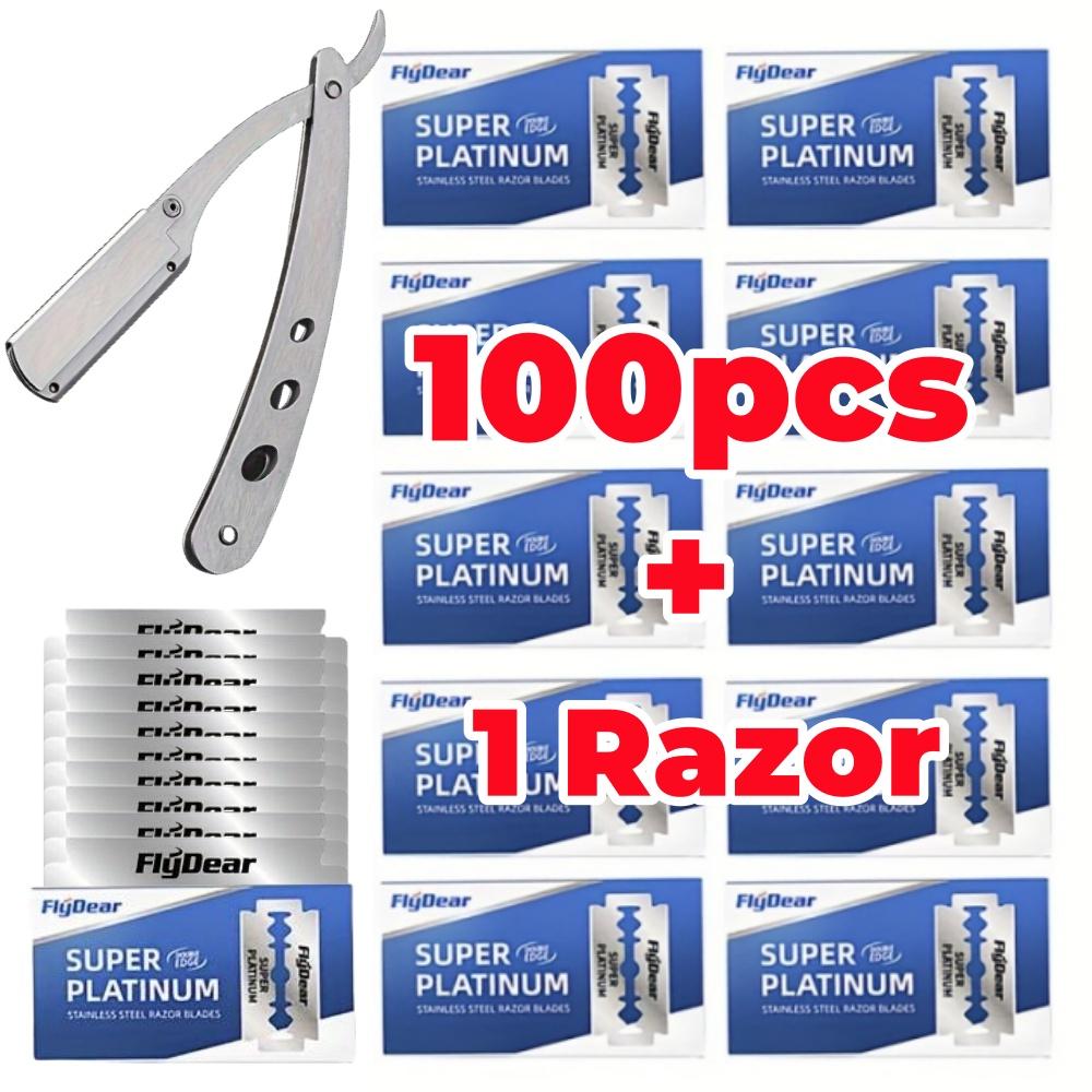 10/100pcs Premium Stainless Steel Razor Blades Double Edge Sharp Razors for All Skin Type for Shaves Beard Trimming Hair Removal