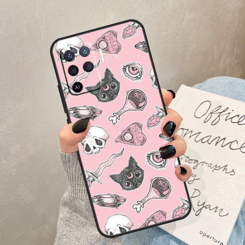 

Пастельно-девчачий Гот-Кейс для Ведьмы для Oppo A40 A60 A80 A78 A38 A18 A98 A58 A96 A76 A16 A94 A74 A54 A15 A17 A57 A77 A5 Pro OPPO A58 4G