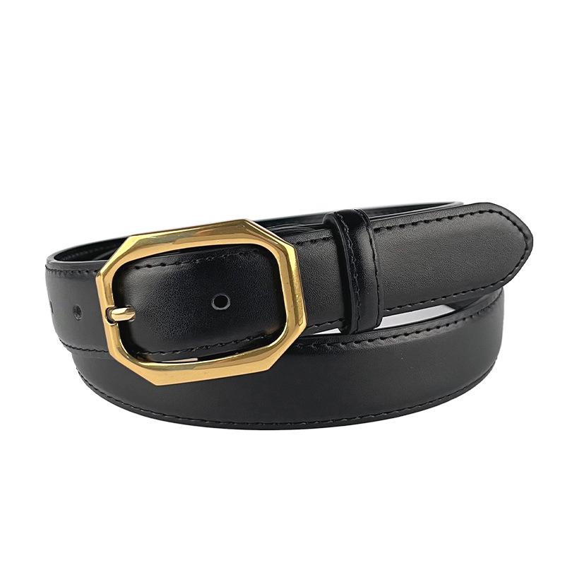 Quatre Saisons Disponible Ceinture en Cuir Véritable pour Femme Cuir Associé à Jeans, Pantalons Décontractés, Jupes, Ceinture pour Femme