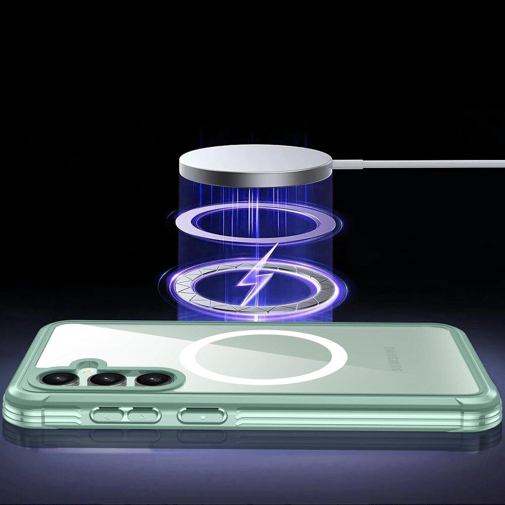 Samsung Galaxy S23 FE Shockproof Case with Screen Protector for MagSafe, Green