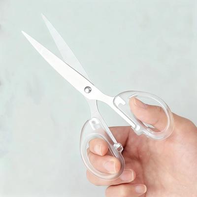 Transparent Scissors Are Simple and Portable, Suitable for Office and Home Use. They Are Also Multi-functional Manual Scissors