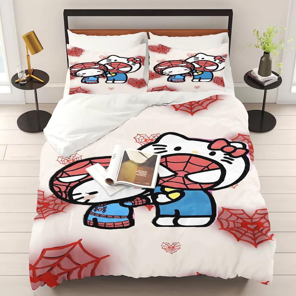 Marvel Spider Man anime Home Bedroom Comforte Nordic polyester material suitable for children and adults 3-piece set