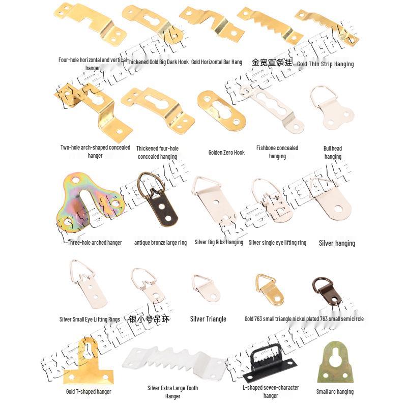 Agățătoare Zigzag Neagră pentru Rame Tablouri în Ulei - Bandă Subțire, cu o Singură Față pentru Pereți Foto și Expoziții