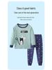Kids' Cotton Pajama Set: Boys' Warm Underwear or Girls' Autumn Sweater and Pants, Small to Medium Sizes.