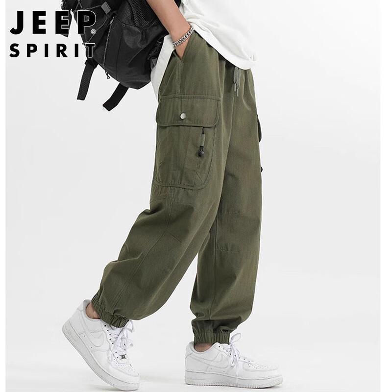 JEEP SPIRIT Herren Baumwoll-Cargo-Jogginghosen