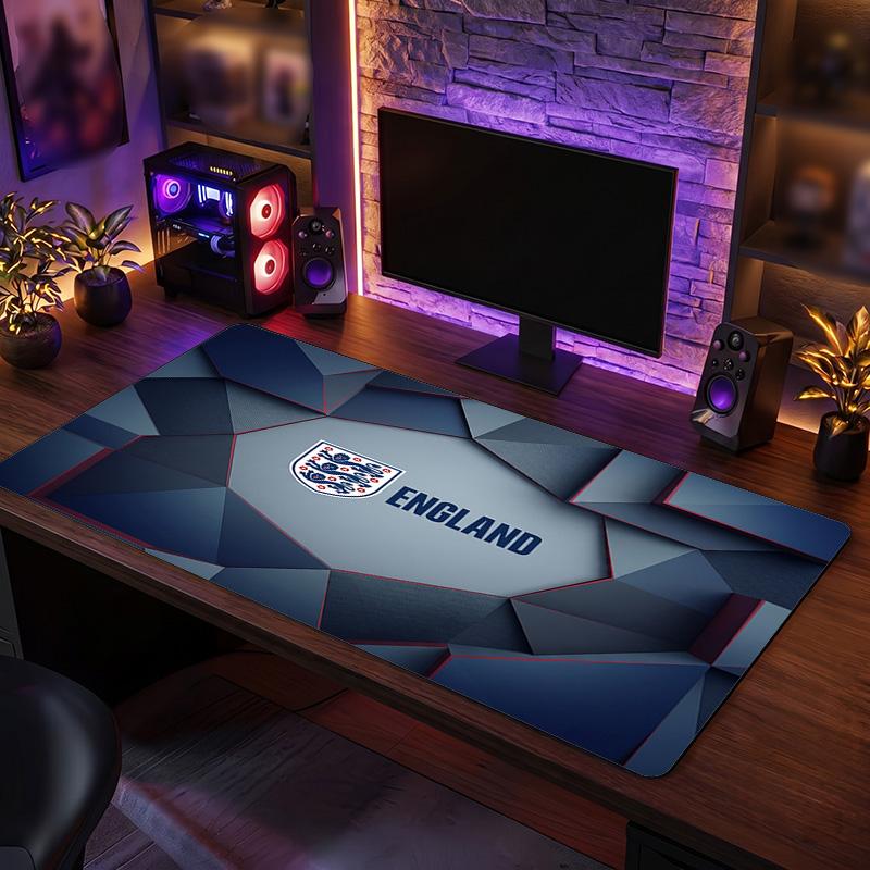 England Football Crest Mouse Pad, Extended Non Slip Rubber Desk Mat for Gaming Office Laptop Fan Gift