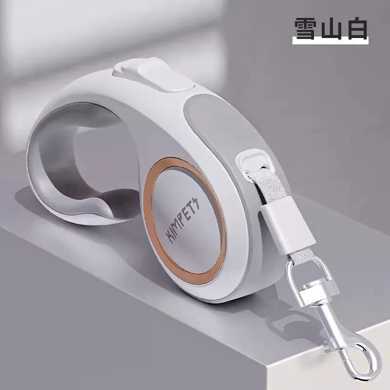 Retractable Dog Leash 3M 5M Automatic Extending Pet Walking Lead for Small Medium Dogs Tangle-Free 3m белый