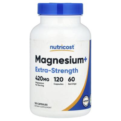 Magnesium+, Extra Stark, 120 Kapseln (210mg pro Kapsel)