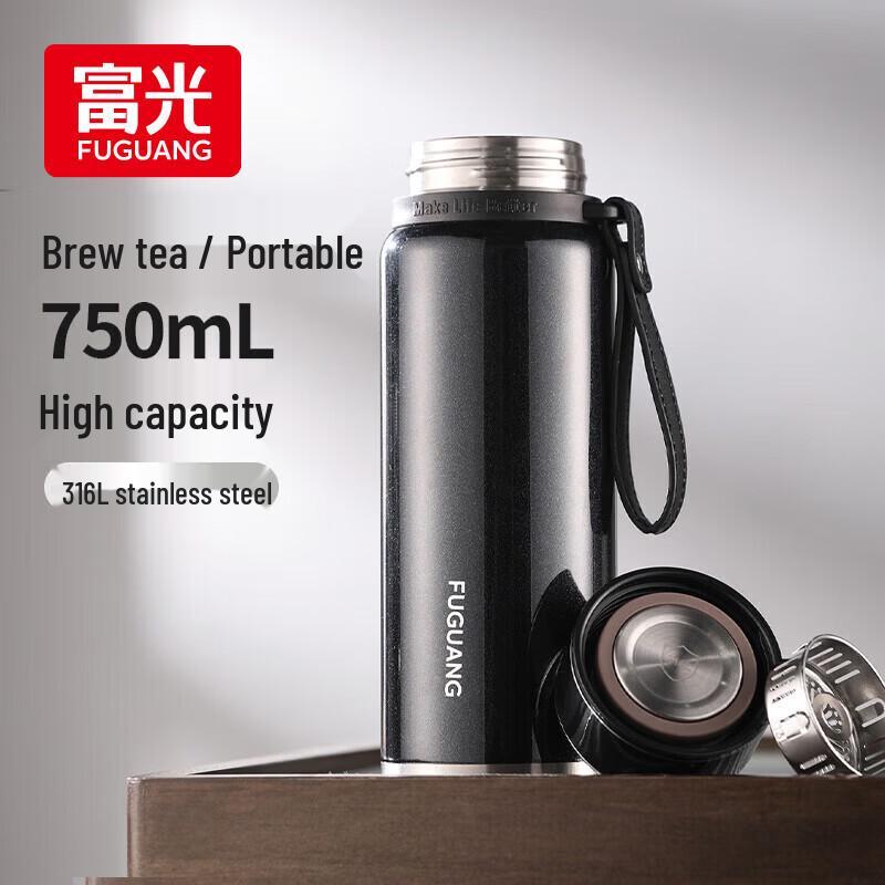 FUGUANG 316L Stainless Steel Insulated Tea Water Separation Bottle