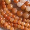 Piedra de Aventurina Roja Cuentas Redondas Naturales Hilo de 15" Cuentas Espaciadoras Sueltas Lisas 4/6/8/10/12mm para Hacer Joyería Pulseras DIY Accesorios