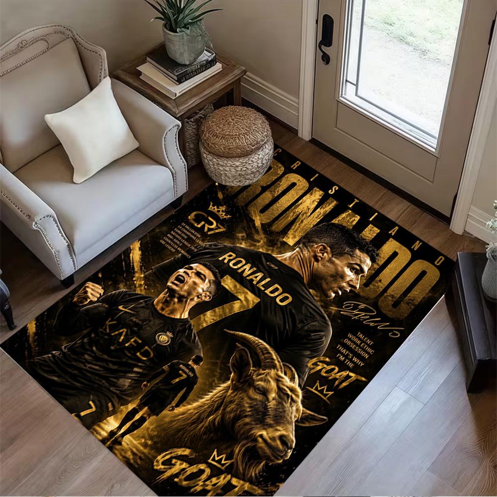 Cristiano Ronaldo's Legacy Area Rug Suitable for Outdoor Decorate Room Hallway Game Room Anti-slip Rug Decorate Offices Gift for Festivals