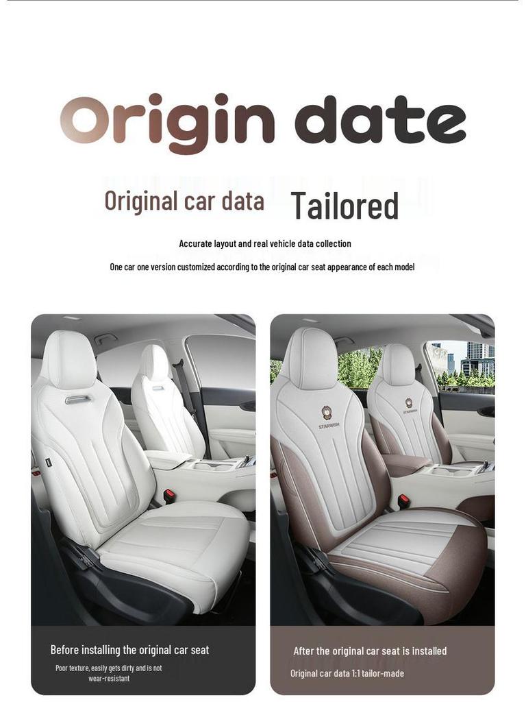 Geely Vision Cotton & Linen Seat Covers - All-Season, Full Coverage Universal Fit